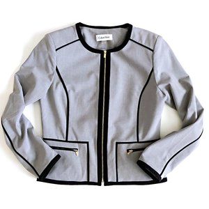 Calvin Klein Women's Zippered Blazer Jacket 10